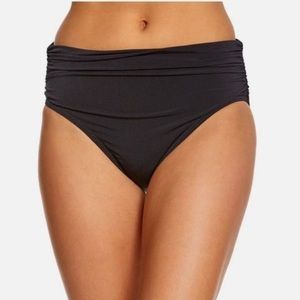 NWT MagicSuit Black Shirred Swim Bottoms Size 16